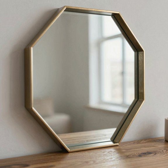 geometric layered mirror frame