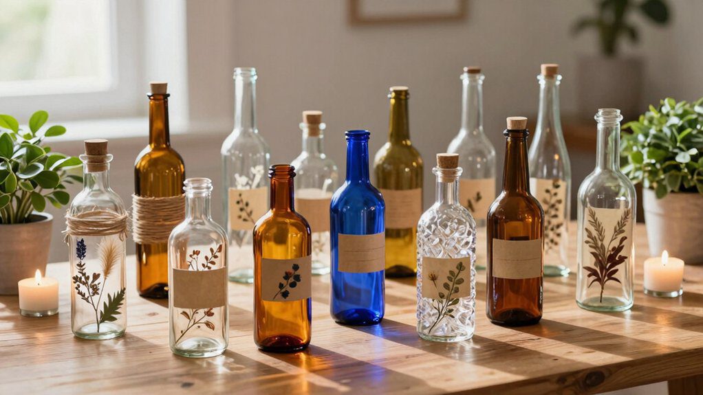 glass bottle trash to decor crafts