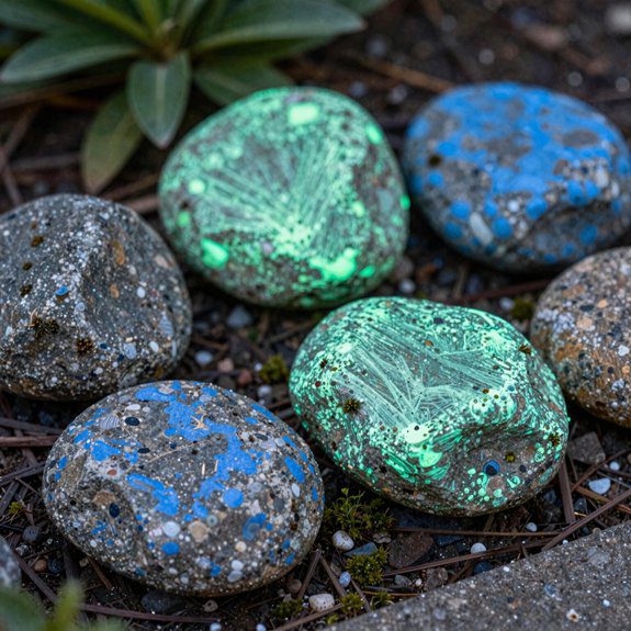 glow in the dark garden pebbles