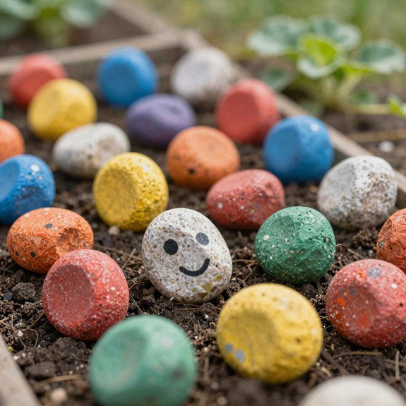 handpainted vegetable garden labels