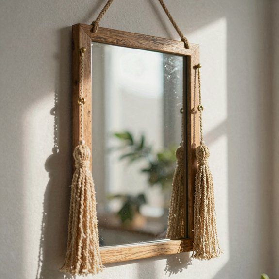 hanging mirror with charms