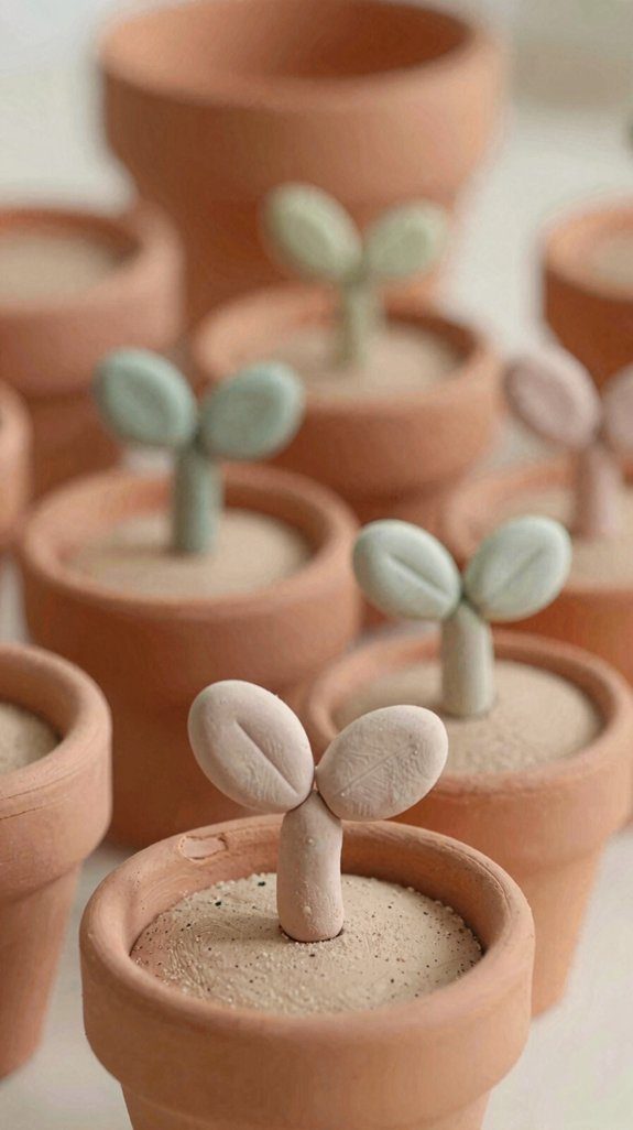 leftover clay plant markers