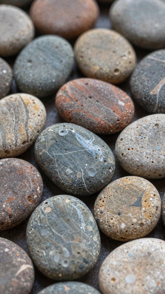 matched painted pebble gift set