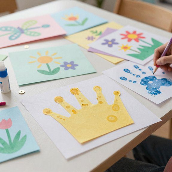 mess free handprint keepsake art