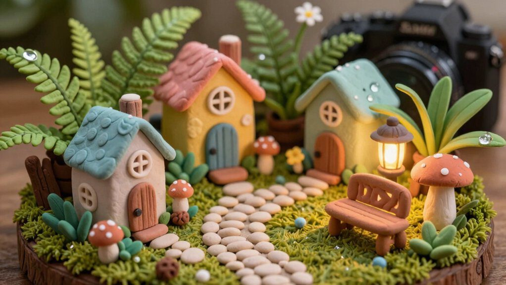 mini fairy garden clay diy