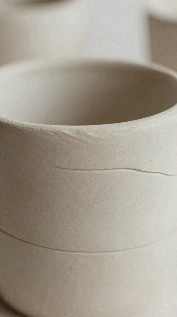 minimal gold carved lines clay