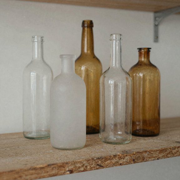 neutral amber minimal bottle styling