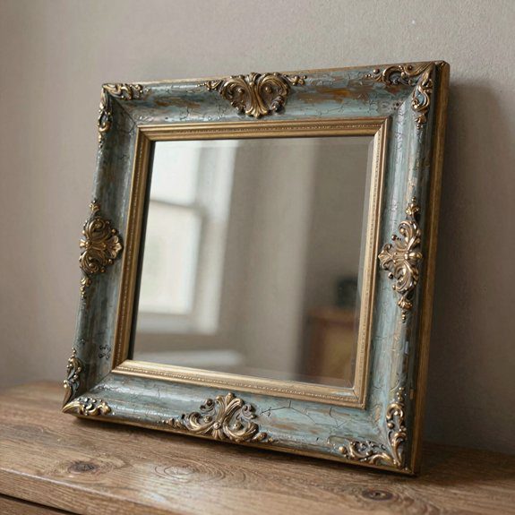 painted mirror frame mural art