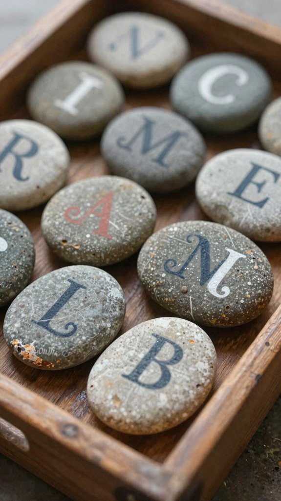 painted rock name tag