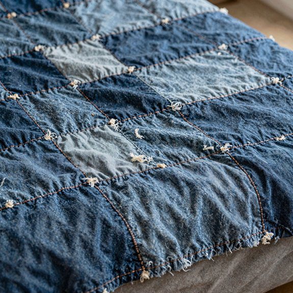 DIY With Old Jeans That Turn Worn Denim Into Useful and Stylish Pieces 3 patchwork denim blanket journey