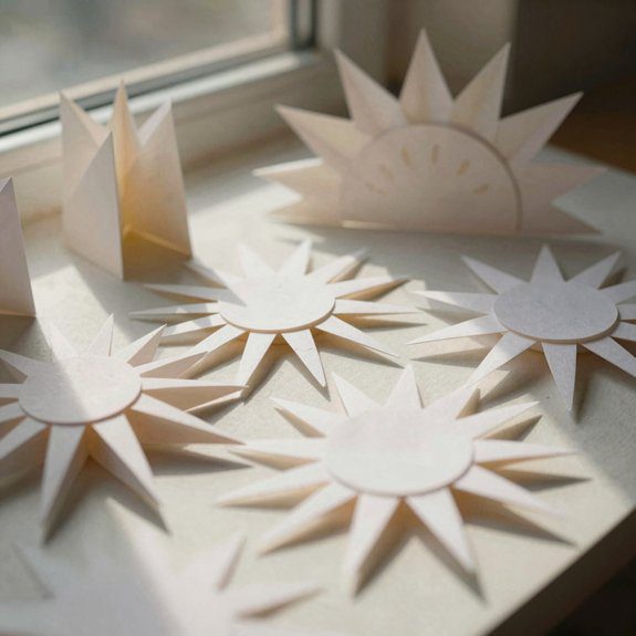 patterned scrapbook window arches