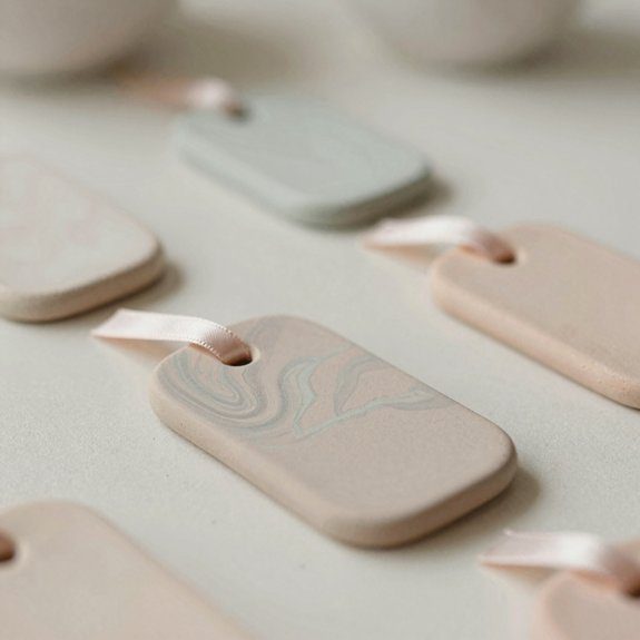 personalized air dry clay name tags