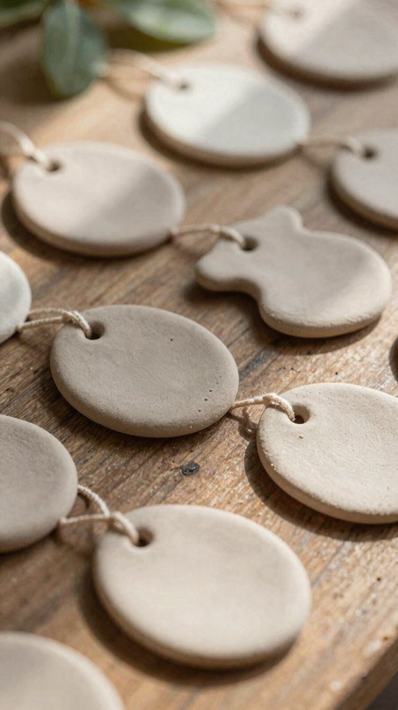 personalized clay initial gift tags