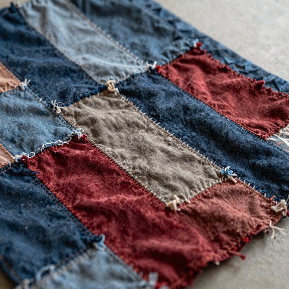 pin rows with 1cm seams