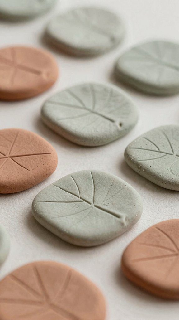 pressed leaf clay trinket dish