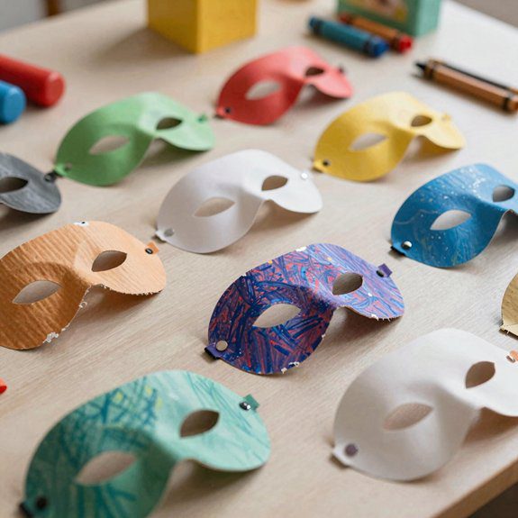 quick character costume paper masks