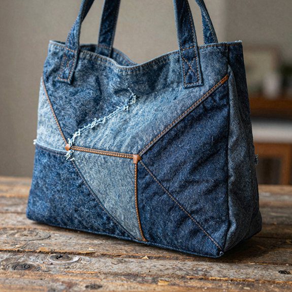 Denim Bag Ideas From Old Jeans That Look Stylish and Sellable 16 quilted denim upcycled bag