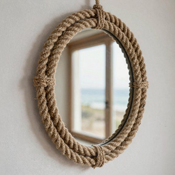rope wrapped coastal mirror charm