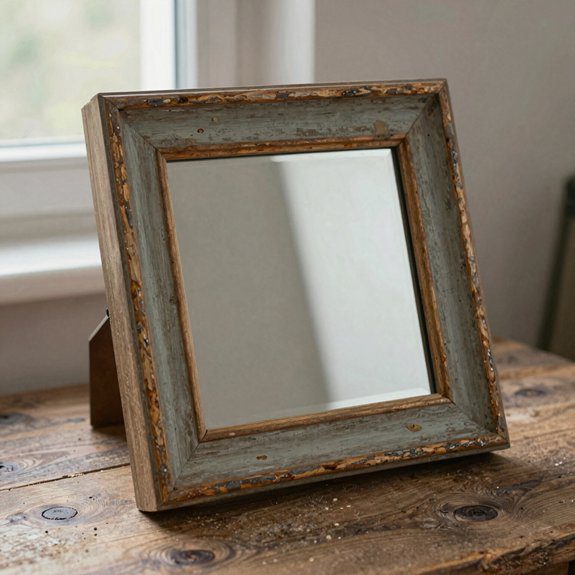 rustic carved frame makeover