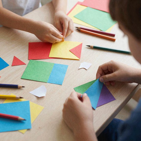 shape sorting collage counting