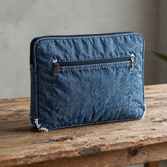Denim Bag Ideas From Old Jeans That Look Stylish and Sellable 10 snug denim laptop sleeve