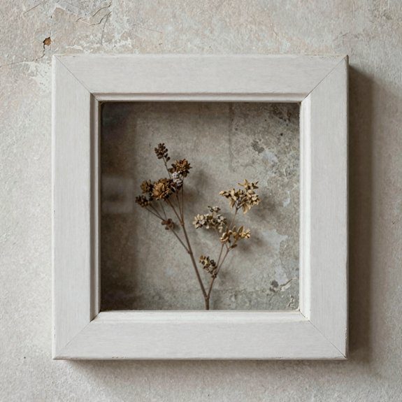soft whitewashed farmhouse mirror frame