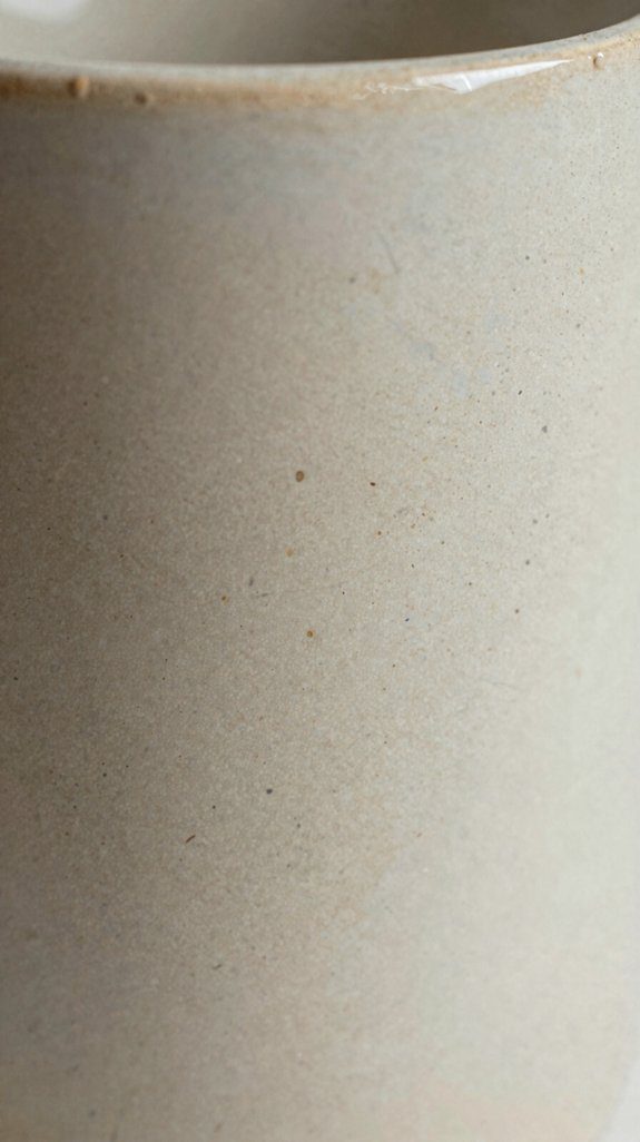 speckled ceramic clay finish