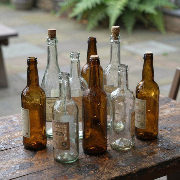 tinted amber bottle patio charm