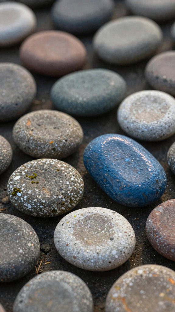 tiny acrylic landscape on stones