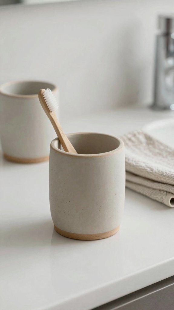 tiny air dry clay toothbrush holder