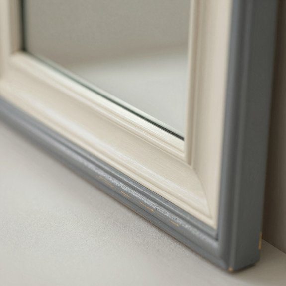 two tone painted mirror frame