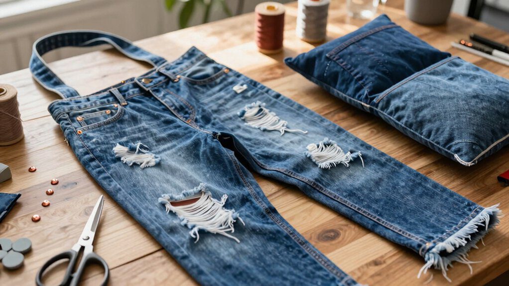 upcycle old jeans creatively