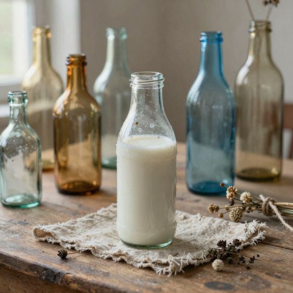 upcycled bottle farmhouse centerpiece