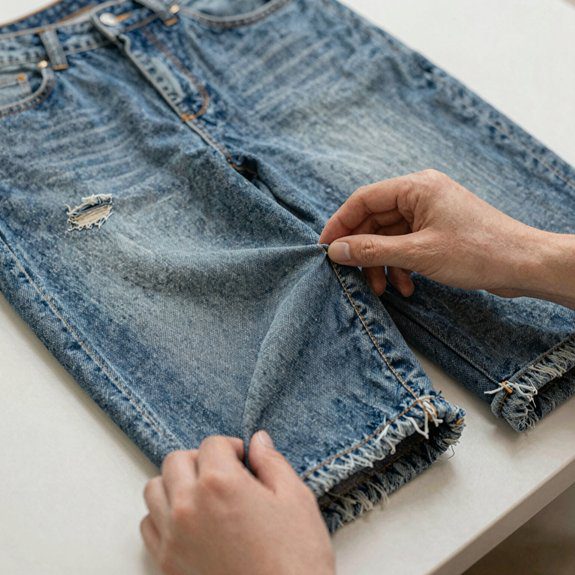 upcycled capri denim makeover