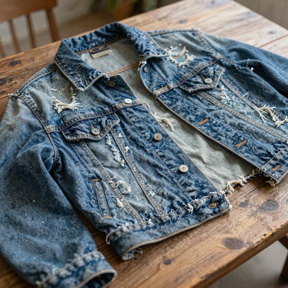 upcycled denim jacket to vest