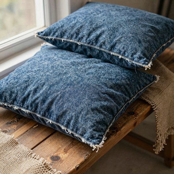 DIY With Old Jeans That Turn Worn Denim Into Useful and Stylish Pieces 10 upcycled denim patchwork pillowcase