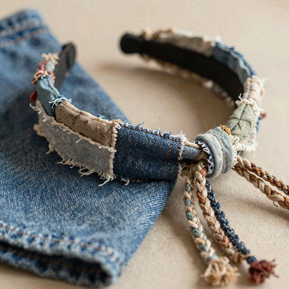 upcycled t shirt headbands and belts