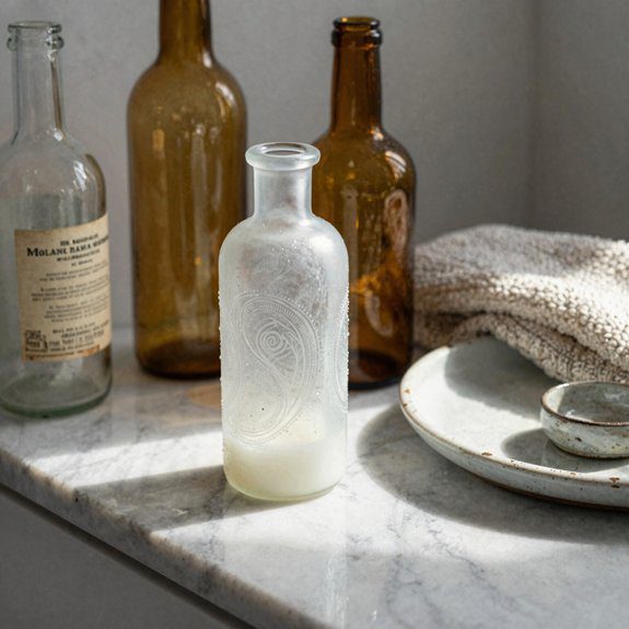 vintage spa bottle herb decor