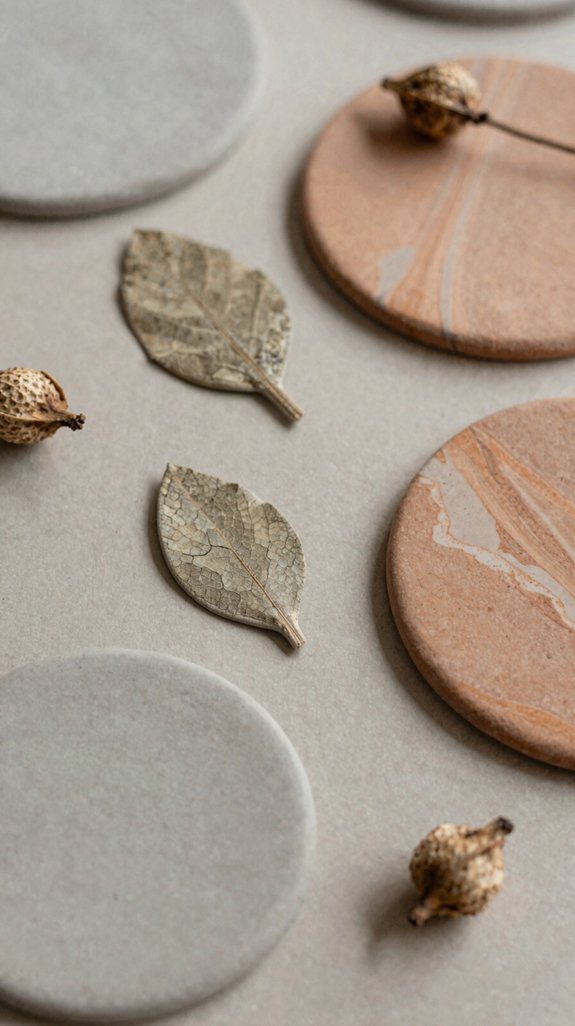 wabi sabi botanical clay bowl