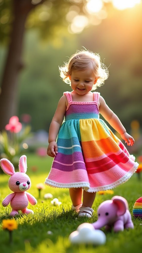 colorful toddler dress design