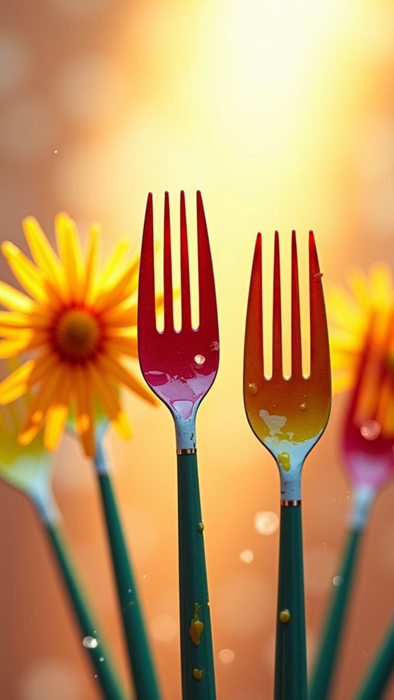 colorful fork sun craft