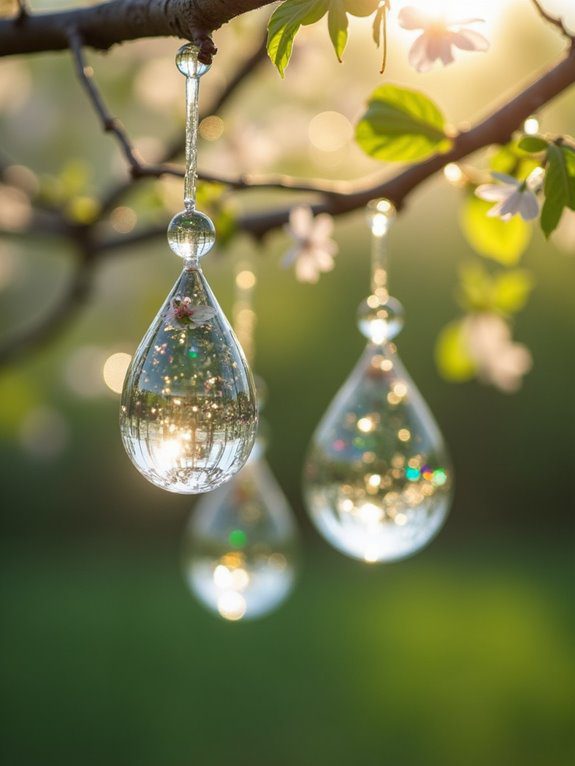 colorful window decorations shimmer
