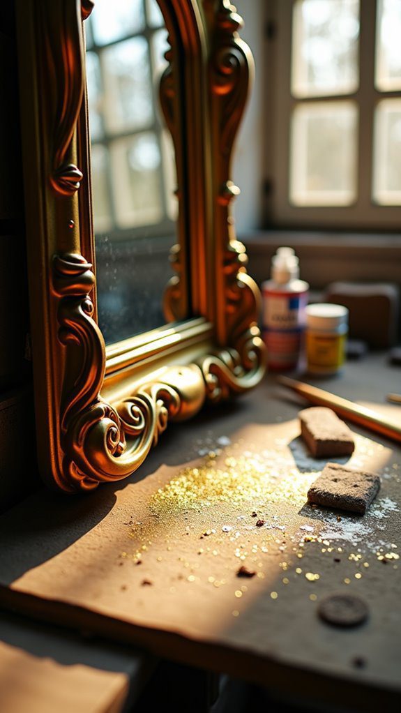 create vintage mirror frame