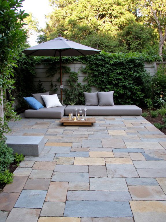 customizable stone patios outdoors