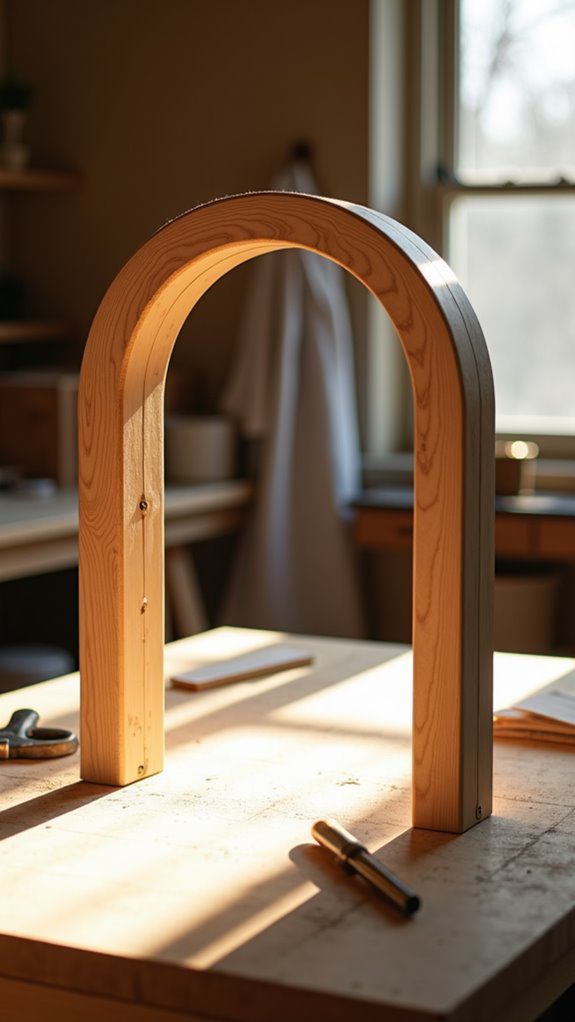 diy arched mirror project