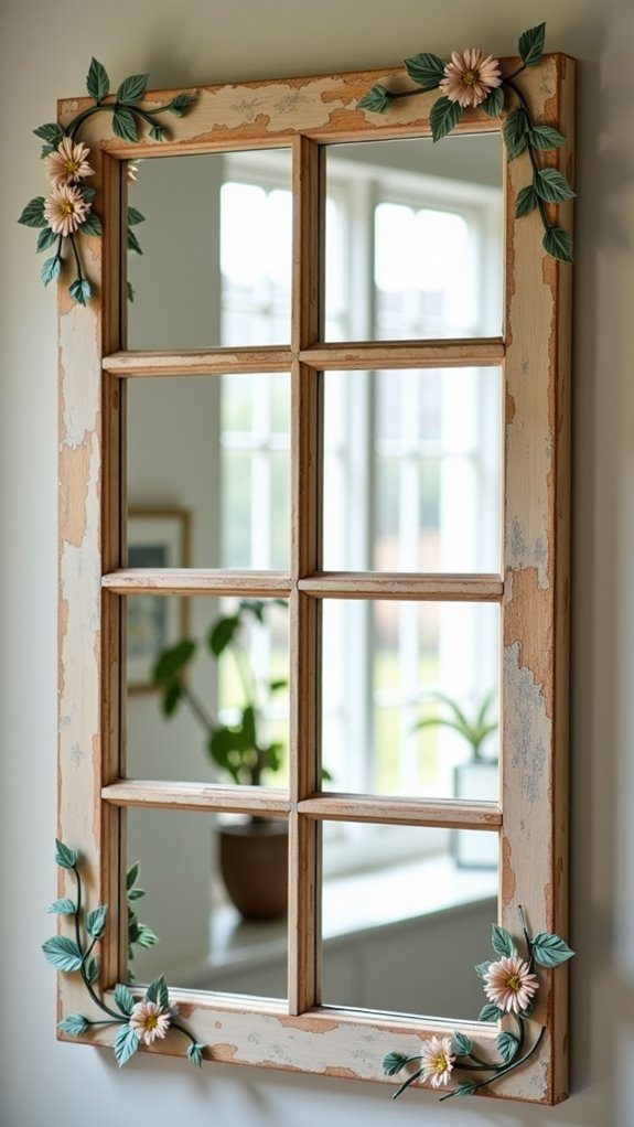 diy window pane mirror