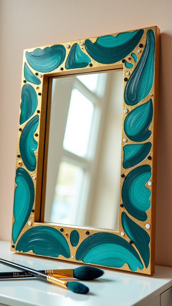 painted mirror frame project