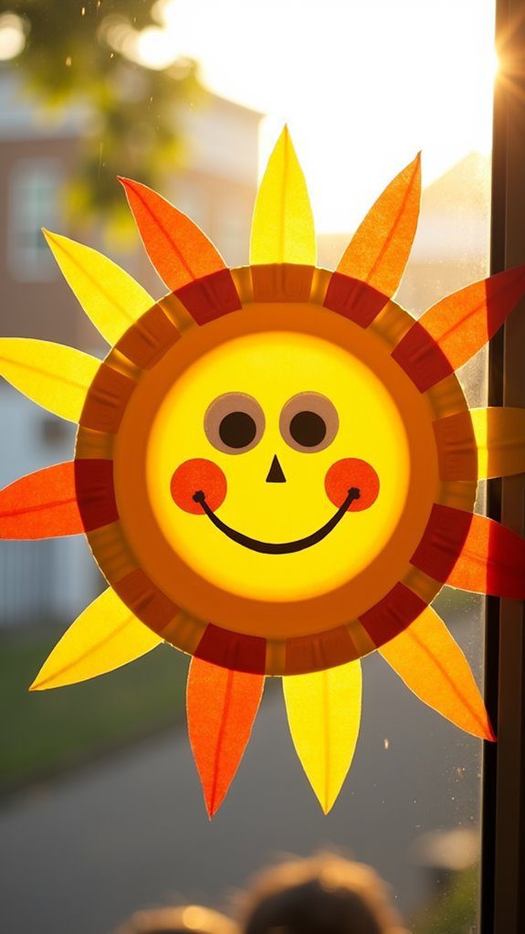 paper plate sun craft