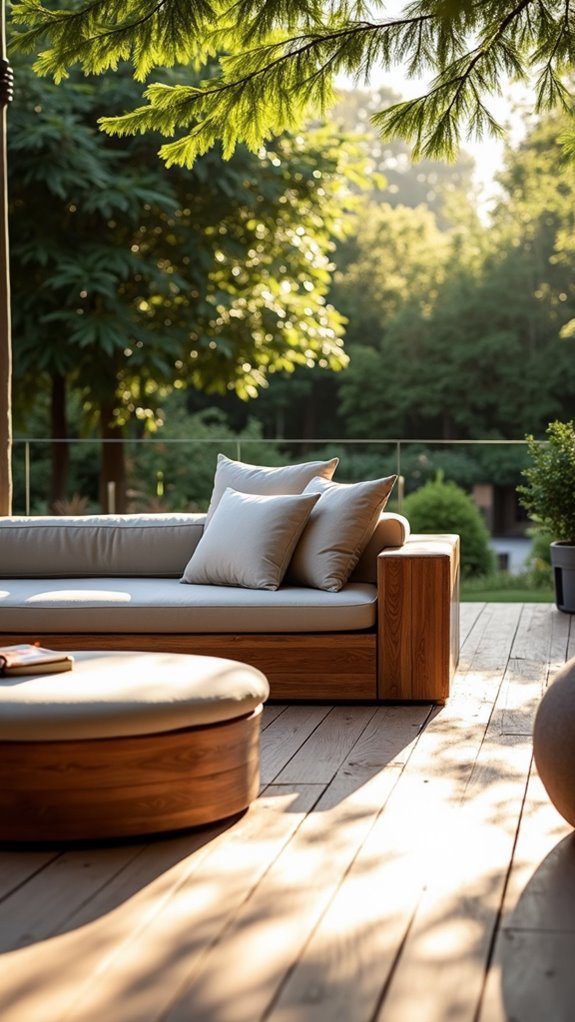 patio furniture with table