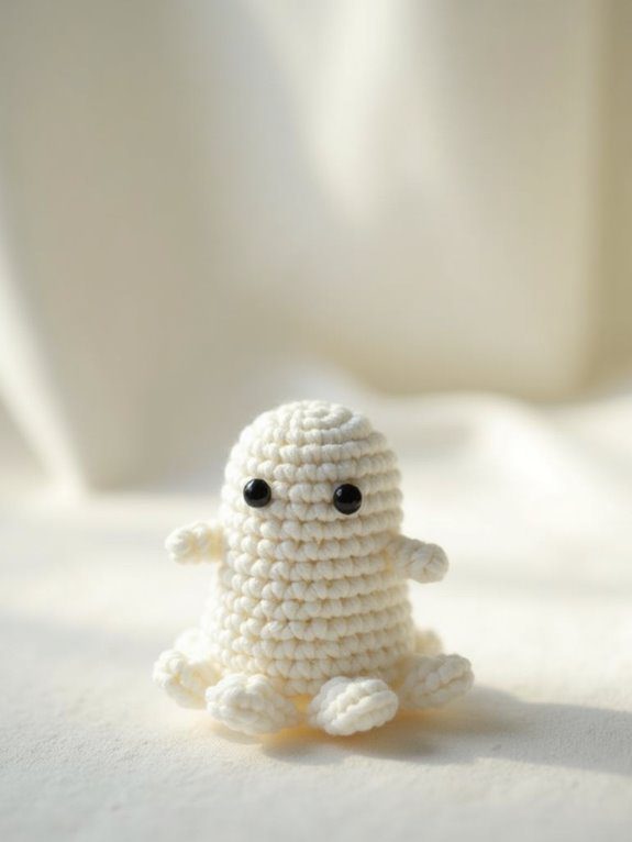 tiny crochet ghost toy